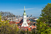 City center with St. Martin's Cathedral, Bratislava, Slovakia