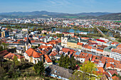 Stadtansicht von Trencin, Westslowakei, Slowakei