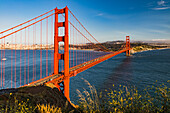 The Golden Gate Bridge in San Francisco viewed from Battery Spencer Overlook in Sausolito, Bay Area, California, USA