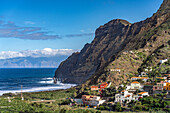 Die Küste bei Hermigua, La Gomera, Kanarische Inseln, Spanien 