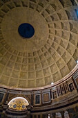 The open dome of the Pantheon in Rome, Italy