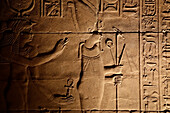 Egypt, Island of Philea, Close-up of bas relief in Temple of Isis