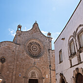 Italy, Apulia, Brindisi Province, Ostuni, Facade of gothic cathedral
