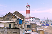 Jamestown Lighthouse in Jamestown in Accra in the Greater Accra Region in southern Ghana in West Africa