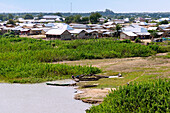 Buipe an der Schwarzen Volta in der Savannah Region im Norden von Ghana in Westafrika