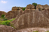 Felsformation Turtle Rock im Sacred Grove von Tanoboase in der historischen Brong Ahafo Region in der Bono East Region im Zentrum von Ghana in Westafrika