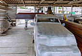 Hello coffin workshop by Daniel Obrily in Teshie-Nungua in the Greater Accra region of eastern Ghana in West Africa