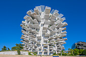 White tree in Montpellier, skyscraper by Sou Fujimoto, OXO, Nicolas Laisné and Dimitri Roussel, Montpellier, Hérault, Languedoc-Roussillon, Occitanie, Languedoc-Roussillon-Midi-Pyrénées, France