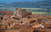 Above the rooftops of Massa Marittima, Tuscany, Italy