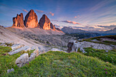 The famous Three Peaks in the Dolomites.