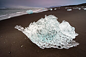 Chunks of ice on the coast of Iceland.