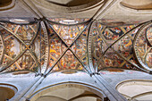 Arezzo; Duomo San Donato; Interior, frescoed ceiling
