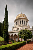 Gärten und Kuppel des Schrein des Bab (Heiligtum der Bahai), Haifa, Israel, Mittlerer Osten, Asien