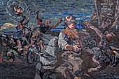 Mosaik mit biblischer Szene am See Genezareth, Israel, Mittlerer Osten, Asien
