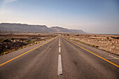 straight road by the Dead Sea, Israel, Middle East, Asia