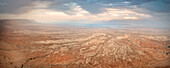 Panoramic view from Masada fort to the Dead Sea, Israel, Middle East, Asia, UNESCO World Heritage Site