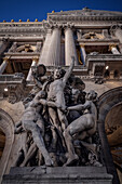 Skulpturen an der Oper Garnier, Hauptstadt Paris, Ile de France, Frankreich 