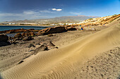 Playa La Tejita beach at El Medano, Granadilla de Abona, Tenerife Island, Canary Islands, Spain, Europe