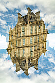 Multiple exposure of an apartment building in the city of Paris, France