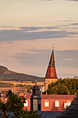 The Falterturm in the evening, Kitzingen, Lower Franconia, Franconia, Bavaria, Germany, Europe