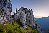 Blick vom Pürschling über die Ammergauer Alpen, Bayern, Deutschland