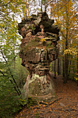 Sandsteinfelsen, Dahner Felsenland, Pfälzer Wald, Pfalz, Rheinland-Pfalz, Deutschland