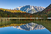 Ferchensee, view to the Karwendel, near Mittenwald, Wetterstein Mountains, Bavaria, Germany