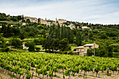 Medieval hilltop village, Crestet, Vaucluse Department, Provence, Provence-Alpes-Côte dAzur, France