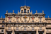 Buildings in Plaza Mayor Square, Salamanca, Castilla y Leon, Spain, Europe