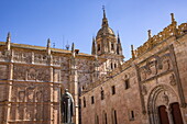 Monument to Fray Luis de León outside Salamanca University, Salamanca, Castilla y Leon, Spain, Europe