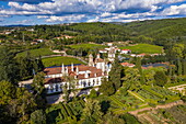 Aerial view of Mateus Palace, Vila Real, Vila Real, Portugal, Europe