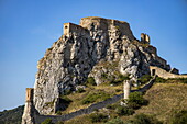 Burg auf Felsen, bei Hainburg a.d. Donau, Niederösterreich, Österreich, Europa