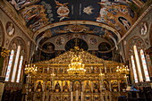 Interior of the Metropolitan Cathedral of St. Nicholas of Zakynthos, Zakynthos Town, Zakynthos, Ionian Islands, Greece, Europe