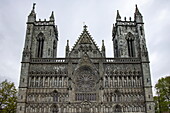 Exterior view from Nidaros Cathedral, Trondheim, Trondheim, Norway, Europe
