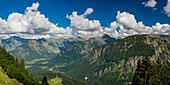 Bergpanorama vom Söllereck zur Höfats, 2259m, Allgäuer Alpen, Allgäu, Bayern, Deutschland, Europa