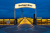 Pier, seaside resort of Binz, Ruegen Island, Mecklenburg-West Pomerania, Germany, Europe