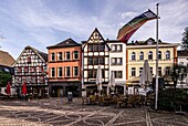 Marktplatz in Ahrweiler, Ahrtal, Rheinland-Pfalz, Deutschland
