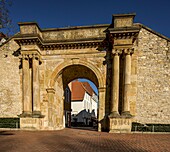 Waterloo Gate in the Heger Tor district, old town of Osnabrueck, Lower Saxony, Germany