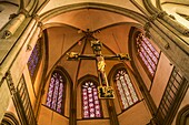 Triumphal cross in the choir vault of the Marktkirche St. Marien, Osnabrück, Lower Saxony, Germany