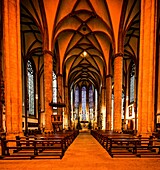 Innenraum von St. Lamberti, Münster, Nordrhein-Westfalen, Deutschland
