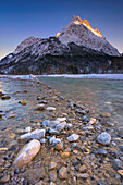 Freezing winter conditions at the Rissbach in Tirol, Austria.