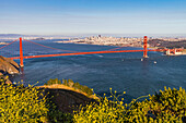 The Golden Gate Bridge in San Francisco Bay Area is one of the landmarks of USA, California