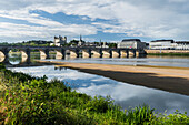 Pont Cessart over the Loire, Saumur, Val de la Loire, France