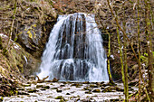 Josefsthal Waterfalls in Fischhausen-Neuhaus, near Schliersee in Upper Bavaria in Bavaria, Germany