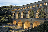 Römisches Aquädukt Pont du Gard, Vers-Pont-du-Gard, bei Nimes, Gard, Okzitanien, Frankreich