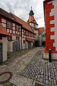 Kirchengaden in the historic center of Marktsteft am Main, district of Kitzingen, Lower Franconia, Franconia, Bavaria, Germany