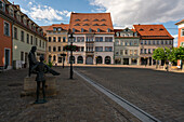 Old town with beautiful town houses in Naumburg/Saale on the Romanesque Road, Burgenlandkreis, Saxony-Anhalt, Germany