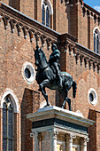 Reiterdenkmal Bartolomeo Colleoni. Venedig, Venetien, Italien.