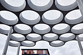 Architecture detail at Utrecht Centraal train station, Netherlands, Europe