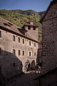 Innenhof von Schloss Runkelstein, Bozen, Trentino, Südtirol, Italien, Alpen, Europa